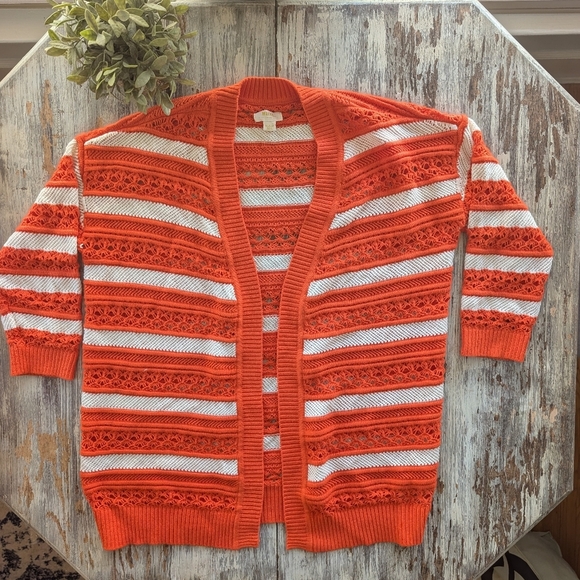 Anthropologie Maeve Open Stitch Cardigan Women's Medium - Picture 2 of 6